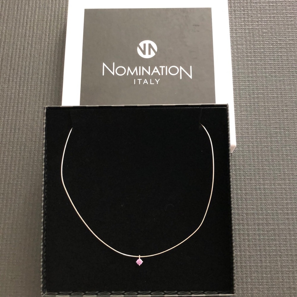 Nomination snake chain with purple pendant
